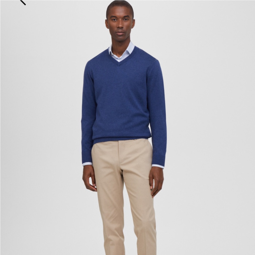 Faconnable Blue V-Neck Sweater